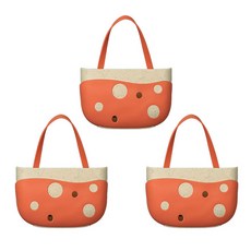 ANTS 圓點印花廚房收納瀝水盒, 橘子, 3個