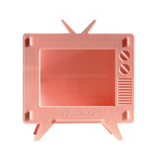 3MENBASKET 復古電視造型支架積木魚缸, 獨立粉, 1個