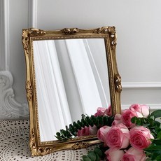 RYMD復古金色線條方形鏡子, 混色