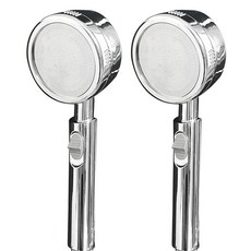 IRONFITTING ON/OFF 環保節水蓮蓬頭, 2個, 銀色