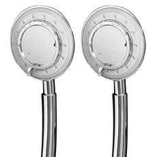 IRONFITTING 3功能按摩蓮蓬頭, 2個, 銀色