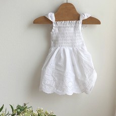 Grooming Dog By Damsumi 純淨連身裙狗狗衣服, 白色