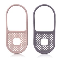 THELIVING 多用途水槽菜瓜布掛架, 藕粉色, 灰色, 2個