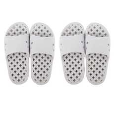 排水浴室拖鞋, 灰色, 2組