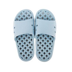 排水浴室拖鞋, 藍色, 1組