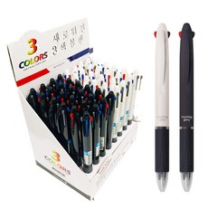 morning glory 3色原子筆 0.7mm 2入組, 白色, 黑色, 24套