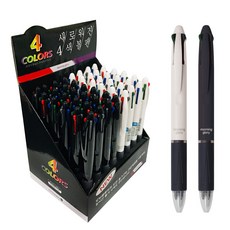 morning glory 4色原子筆 0.7mm 2入組, 黑色, 白色, 24套