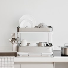 HANSSEM 不鏽鋼雙層餐具瀝水架