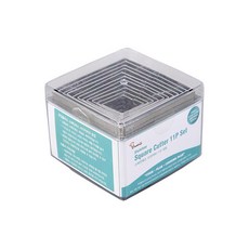 不鏽鋼方形餅乾模具組 11入, 單色, 1套