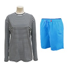 VENDIS 男士男孩遇見女孩防曬上衣 M226 + 沙灘褲純色 A105