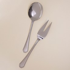 Table Art 韓國製 Form 服務匙+叉子組, 單一顏色, 1套