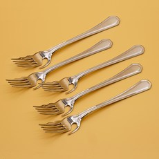 Table Art 韓國製 Form 義大利麵叉, 5個, 銀色
