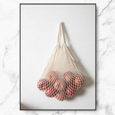 RYMD Apple in Basket 메탈 액자, 블랙