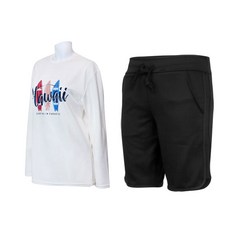 VENDIS 男士夏威夷長袖防磨上衣 C264 + Surfer Ocean 海灘褲 M605 套組