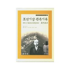 조선기상 관측기록 조사보고, 민속원