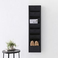 마켓비 PECRE 빈티지 벽걸이 선반캐비넷 PC0139CB, 7단