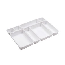 抽屜收納盒套組 白色, 1組