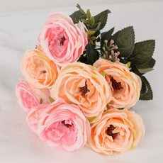 ALLIE FLOWER 仿真復古毛茛花束, 香檳色, 1個