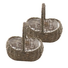 Dauef&J橢圓形花籃 2入, 單色