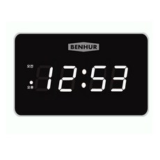 BENHUR 智慧數位LED壁鐘, 白色