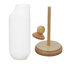 MADA 迷你展示架針織狗模型基本型, (基本款_實木套裝), 實木（頸帽、腳凳）+白色（人體模型）