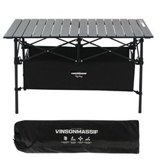 Vinson mASSIF 寬版輕量折疊桌, 黑色