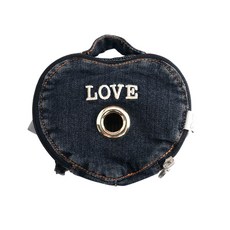 퍼피엔젤 데님 하트 똥츄 푸백 PA-AC454 FREE 10.5 x 12 x 4 cm, 780 Navy, 1개