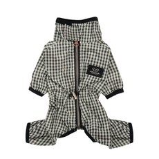 PUPPY ANGEL MAGAGIO 格紋防水寵物散步防護衣 PA-OW465, 849 Green