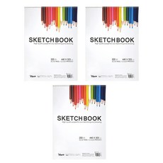 希望筆記本 厚實優質米白內頁 專家用素描本, 5開, 16張, 3個