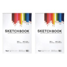 希望筆記本公司 加厚優質米色內頁 專家用素描本 2入, 5開, 16張