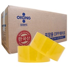 OKONG 中型包裝透明封箱膠帶 壓克力型 48mm x 70m, 單一顏色, 40個