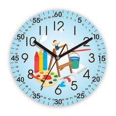 어린이 교육용 무소음 벽세계 30cm, 그림(ED1028)