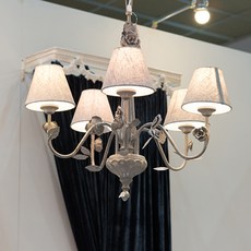 꼬떼따블 장미 리프 5구 샹들리에 50 x 65 cm 513268, 혼합색상
