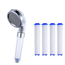 過濾蓮蓬頭 JSH001+淨水濾芯 JSF001 4入組, 1組, Multi