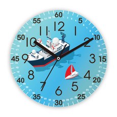 어린이 교육용 무소음 벽세계 30cm, 배(ED1038)