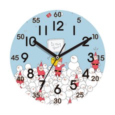 어린이 교육용 무소음 벽세계 30cm, 산타(ED1018)