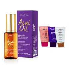 CADIVEU 光澤滋養髮尾油 50ml+精華髮膜 10ml 3件組, 1組, 50ml