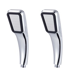 方形300孔增壓省水蓮蓬頭 JSH010, 2個, 銀色