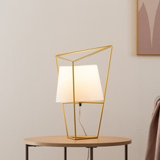 스피아노 블론디 테이블 스탠드 SS-1410T, 골드, 화이트 갓