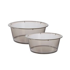 J-Life 透明洗臉盆套組, 灰色, 1套