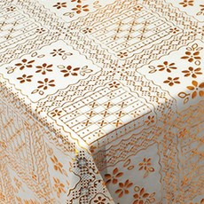 마켓피오 pvc 일회용 레이스 식탁보 타입21 137 x 137 cm, 1개입, 2개