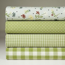 Shueshueroom 印花棉質布料 55*45cm 4入組 SH-083, 混色, 1組