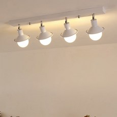 迷你帽型廚房4燈, 白色