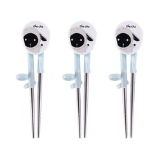 STENLOCK 史丹利 Alps Farm Friends孩童不鏽鋼學習訓練筷, 混色, 3雙