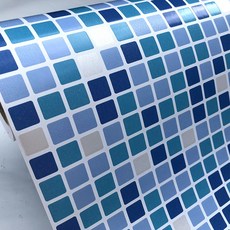 펄 타일 칼라 시트지 WPC-003, 펄타일블루, 폭 50cm x 길이 750cm