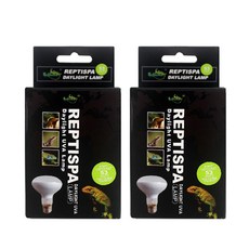 스파크쥬 REPTISPA 데이라이트 UVA 파충류 램프 53W D7501, 2개