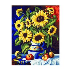 KMELLIE 寶石十字繡 DIY 套組, 向日葵靜物