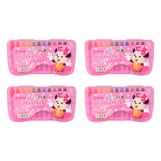 Bluemato 蠟筆 塑膠盒 粉紅色 4入, 12色, 1套