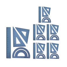 Bluemato 三角尺量角器4件組 15cm RSA001, 海軍藍, 6套