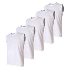 Basic Plus 男性透氣內搭法式運動背心 5件組